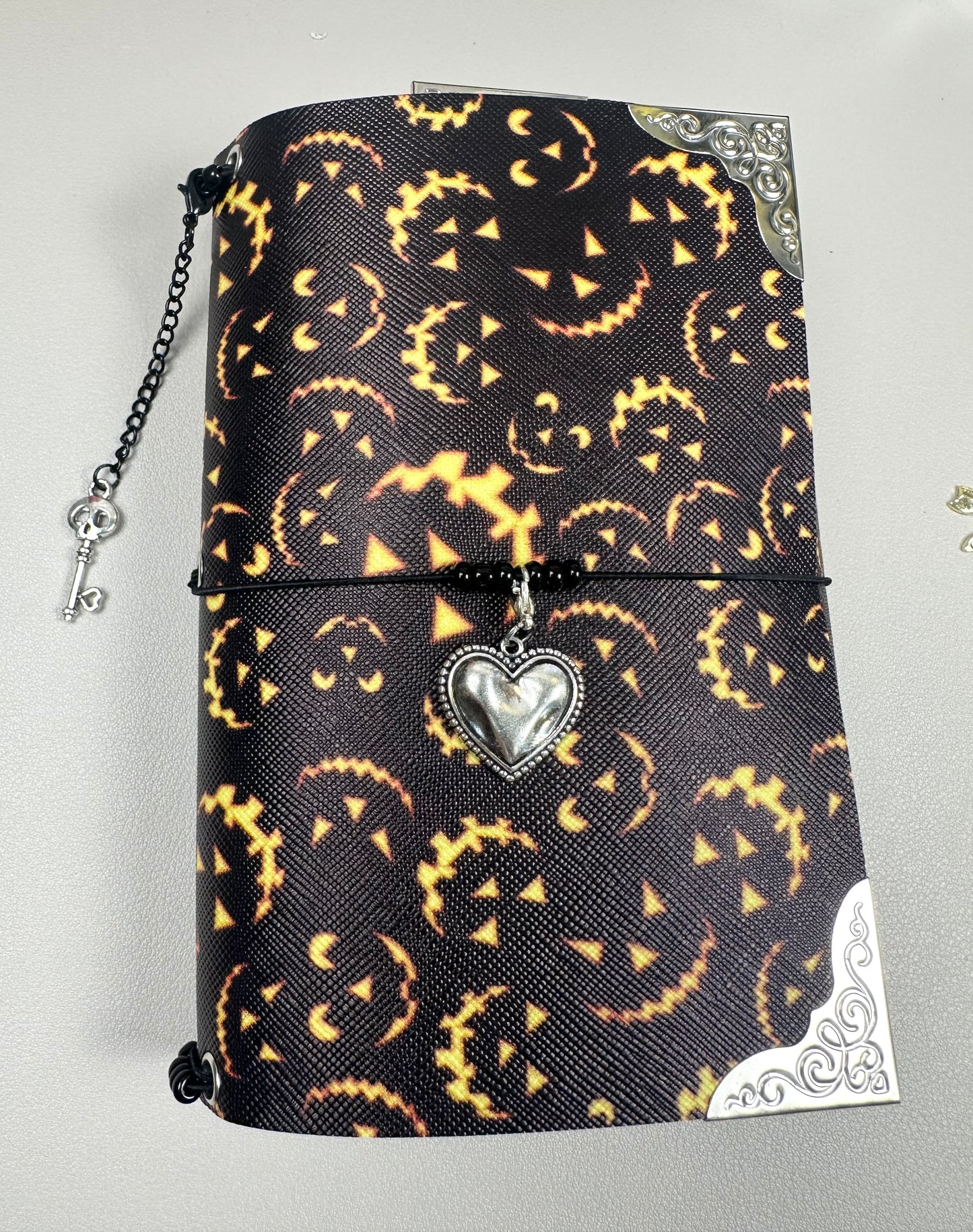 A6 Mini Halloween Orange Trifold Journal Bundle