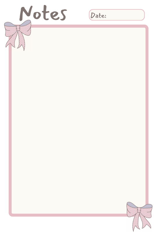 Notes Insert Pages
