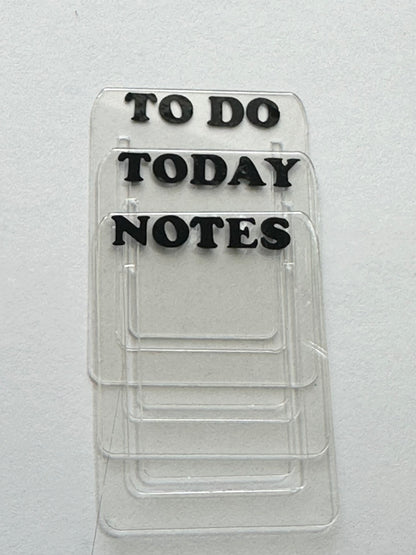 Notes, To Do, Today Acrylic Bookmarks