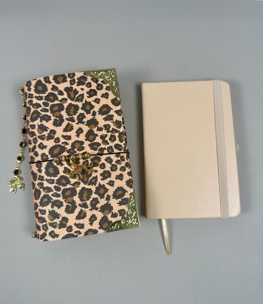 A6 Mini Leopard Trifold Journal Bundle