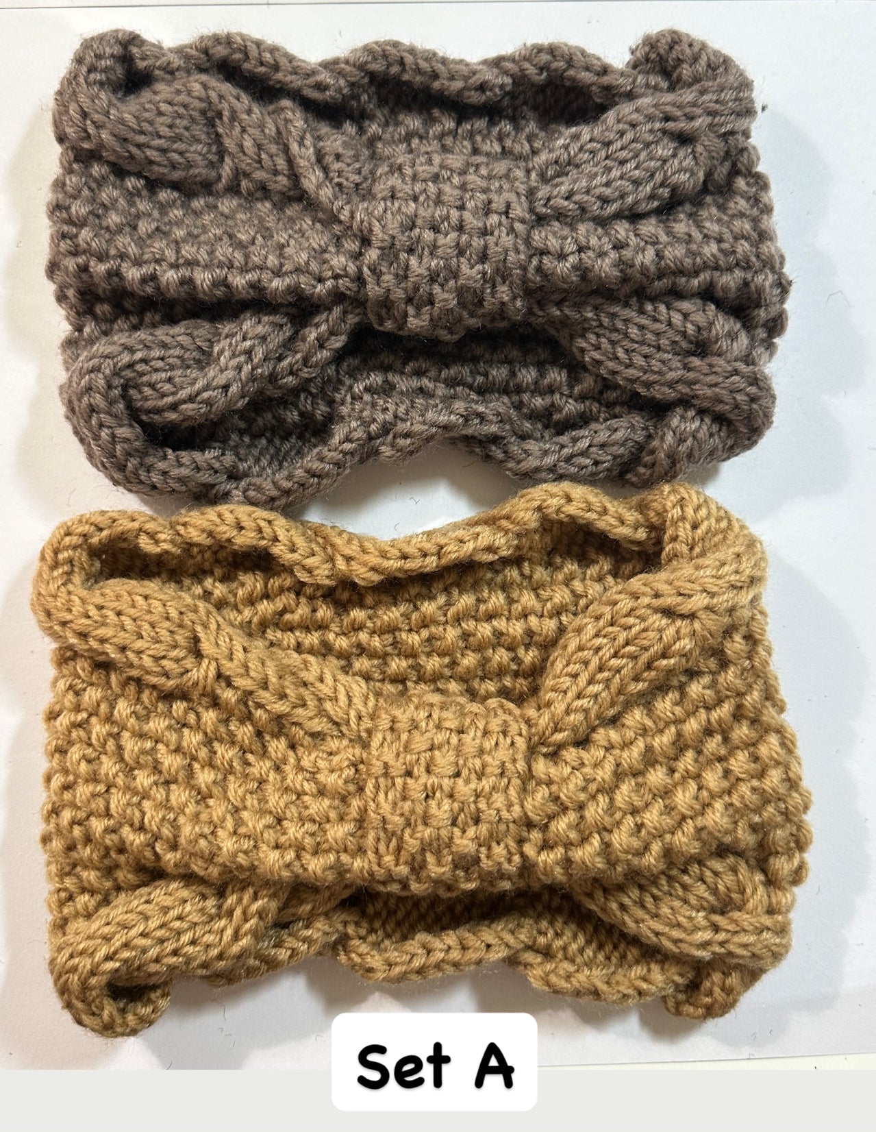 Bow Style Cozy Knit Headband Set of 2