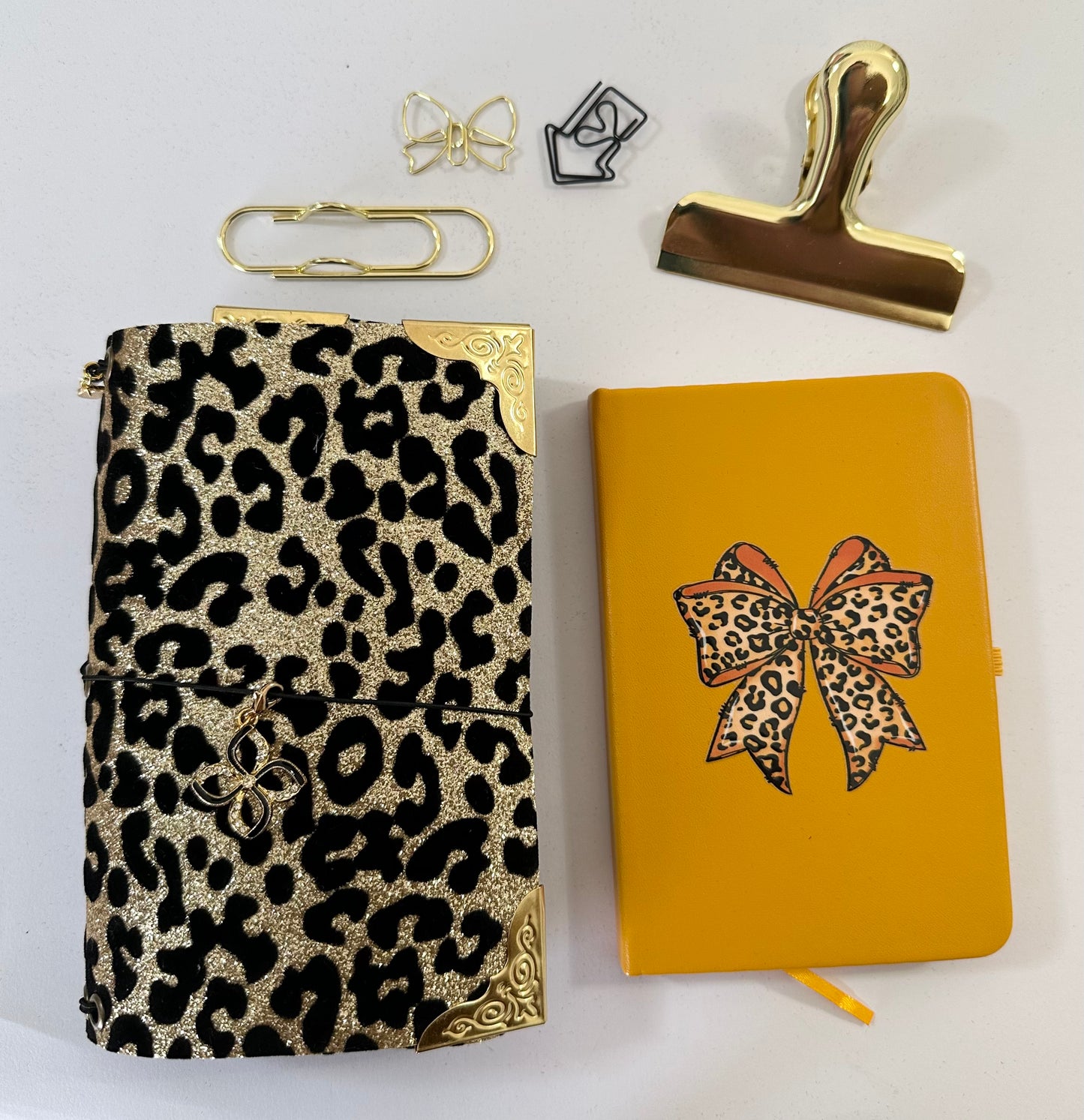 A6 Chic Leopard Pring Tri-fold Journal