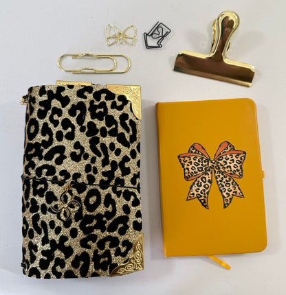 A6 Chic Leopard Pring Tri-fold Journal