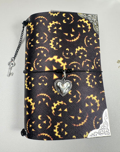 A6 Mini Halloween Orange Trifold Journal Bundle