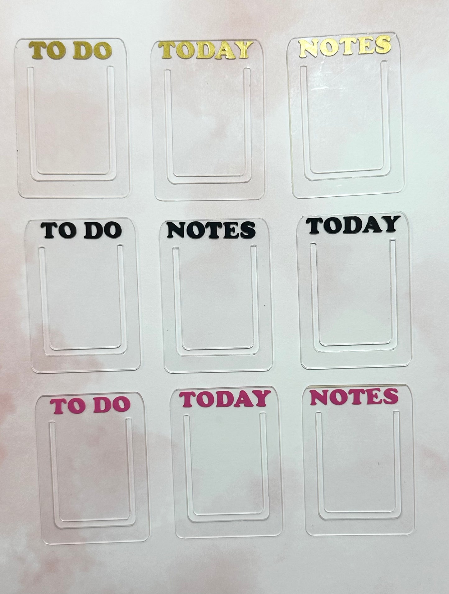 Acrylic Bookmarks (set of 3)