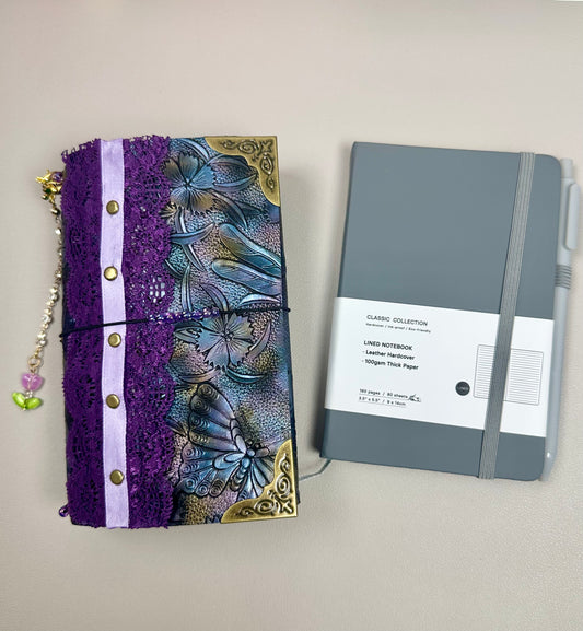 A6 Mini Purple Fairy Trifold Journal