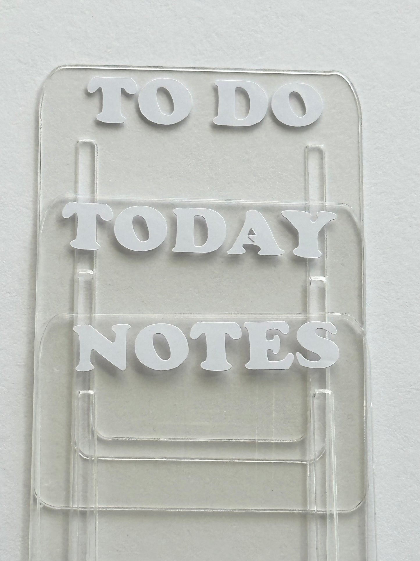 Notes, To Do, Today Acrylic Bookmarks