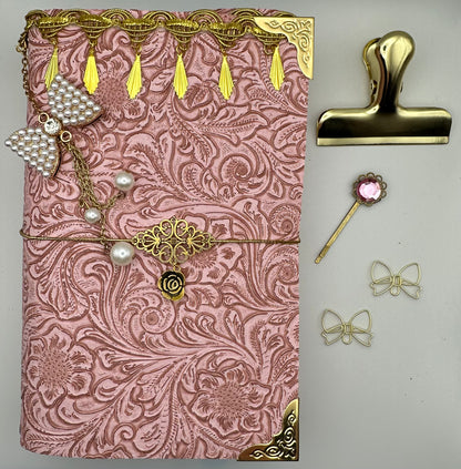 A5 Pink & Gold Trifold Journal Bundle