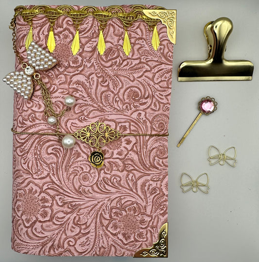 A5 Pink & Gold Trifold Journal Bundle