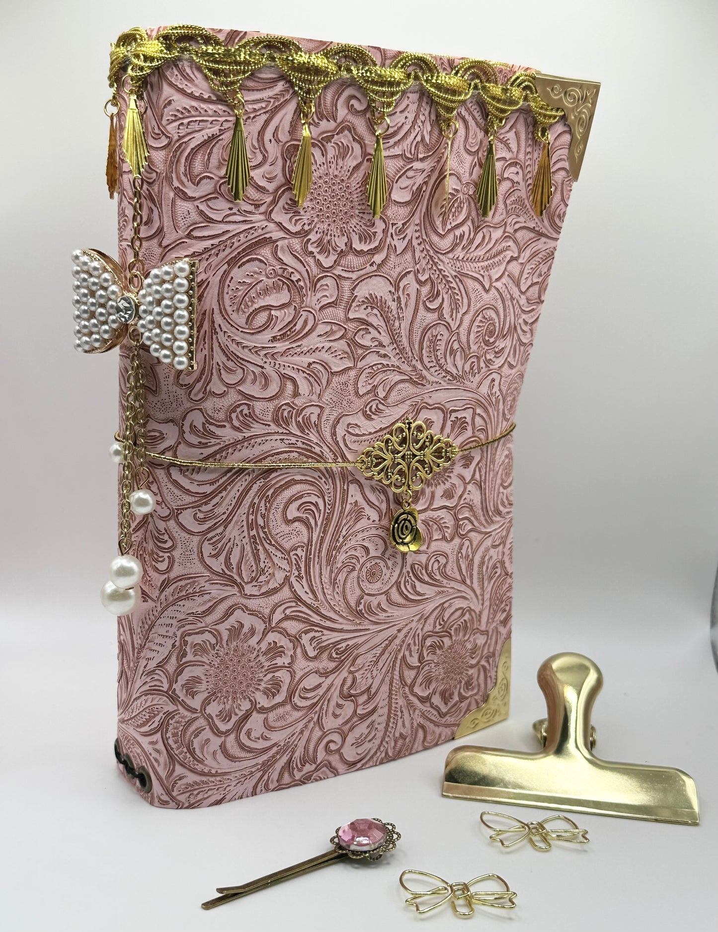 A5 Pink & Gold Trifold Journal Bundle