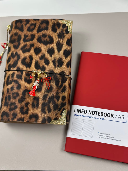A5 Trifold Glam Leopard