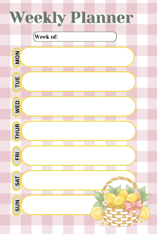 Weekly Insert Pages