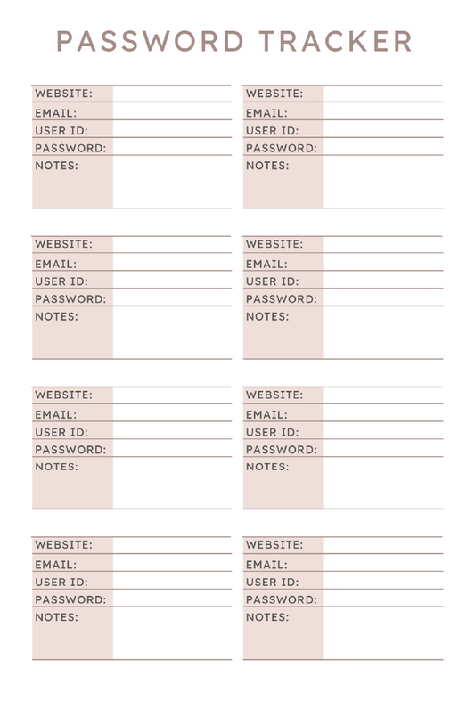 A5 - Password Tracker