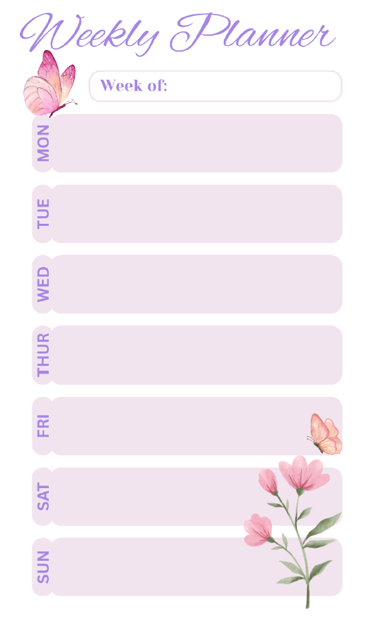 Weekly Insert Pages